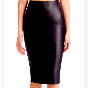 Commando faux leather midi skirt